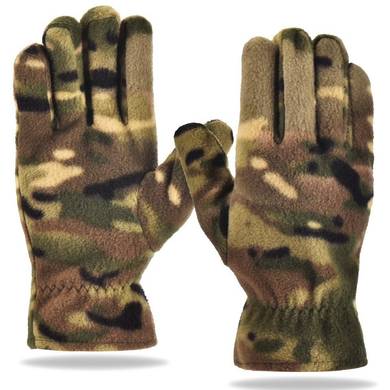 Перчатки флисовые расцветка 